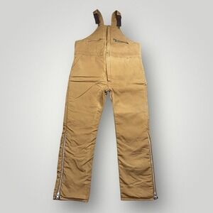 Key Imperial Insulated Overalls Mens X-Large Long Brown Quilted Canvas‎ Made USA